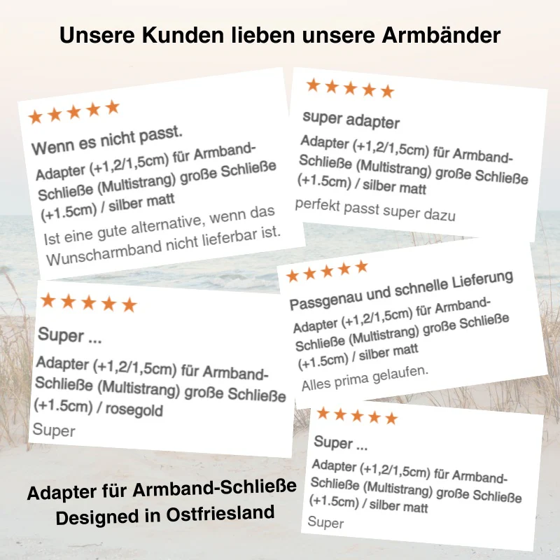 Adapter (+1,2/1,5cm) für Armband-Schließe (Multistrang) - Image 13