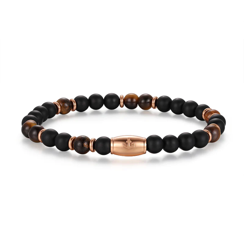 Armband Black Beach Onyx, Tiger-Eye, Edelstahl - Image 9