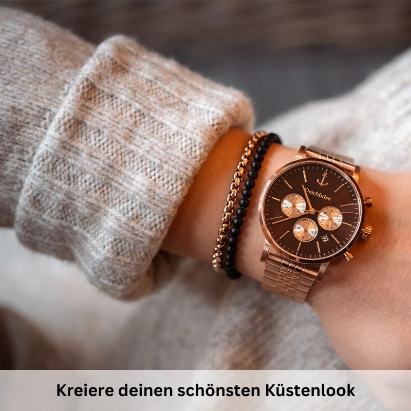 Armband Black Sand (Multistrang) Edelstahl & Onyx - Image 3