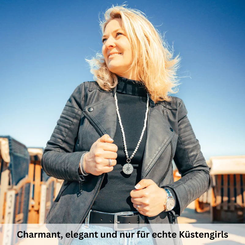 Armband Weisse Düne (Multistrang) Edelstahl, Tau & White-Turquoise - Image 4