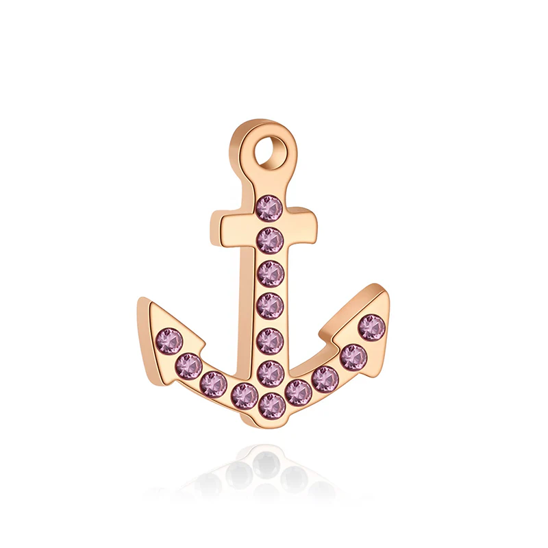 Charm Anker mit rosa Steinen (Lüttje-Charming) - Image 4