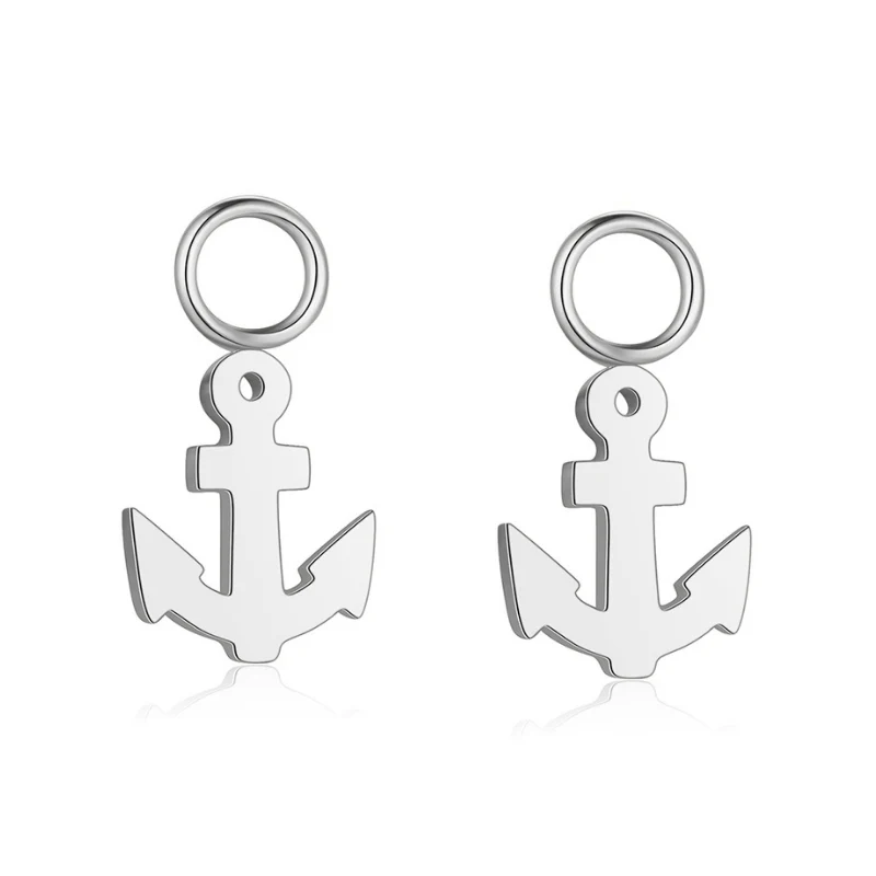 Charm für Ohrringe (Creolen) Anker aus Edelstahl (Paar) - Image 7