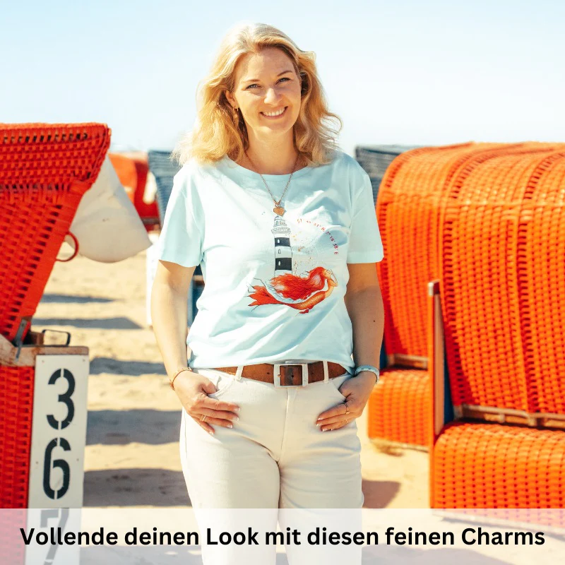 Charm für Ohrringe (Creolen) Kompass (mit Stein) aus Edelstahl (Paar) - Image 3