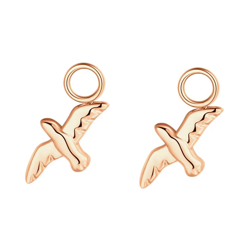 Charm für Ohrringe (Creolen) Möwe aus Edelstahl (Paar) - Image 4