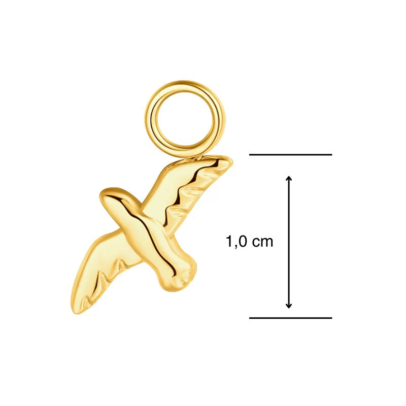 Charm für Ohrringe (Creolen) Möwe aus Edelstahl (Paar) - Image 5