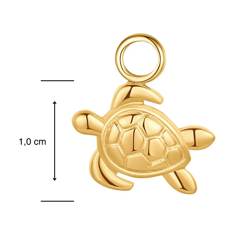 Charm für Ohrringe (Creolen) Schildkröte aus Edelstahl (Paar) - Image 5