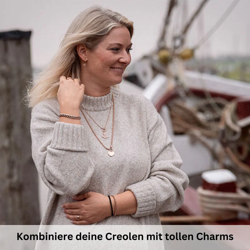 Creolen für Charm Anhänger (klein | 1,4cm) aus Edelstahl (Paar) - Image 3