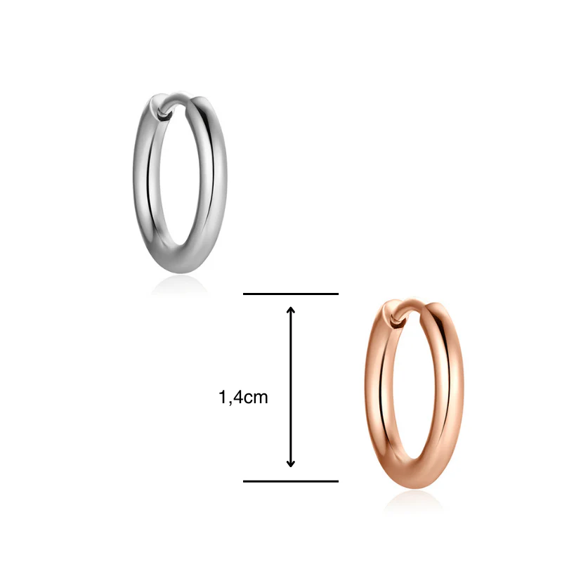 Creolen für Charm Anhänger (klein | 1,4cm) aus Edelstahl (Paar) - Image 4