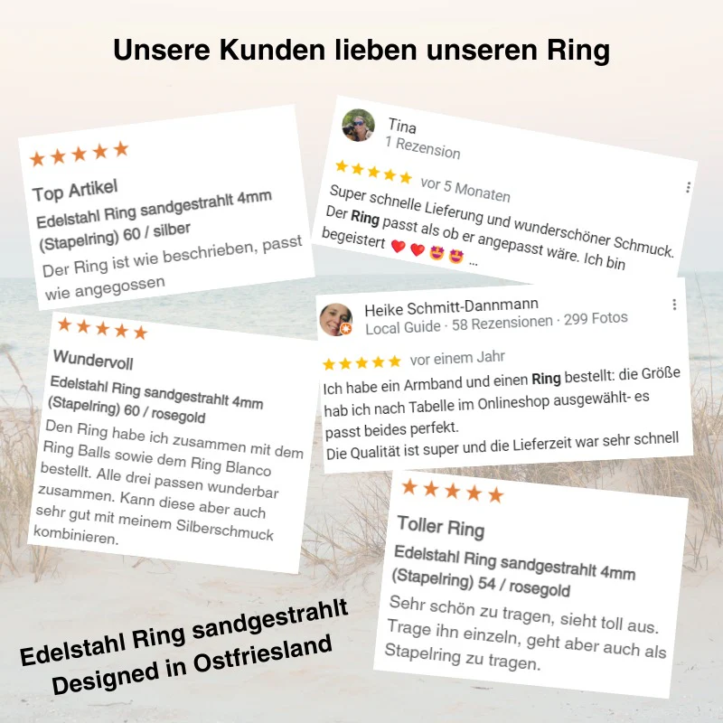 Edelstahl Ring sandgestrahlt 4mm (Stapelring) - Image 12