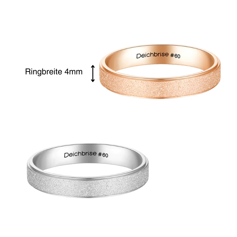 Edelstahl Ring sandgestrahlt 4mm (Stapelring) - Image 5
