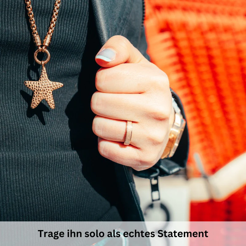 Edelstahl Ring sandgestrahlt 4mm (Stapelring) - Image 6