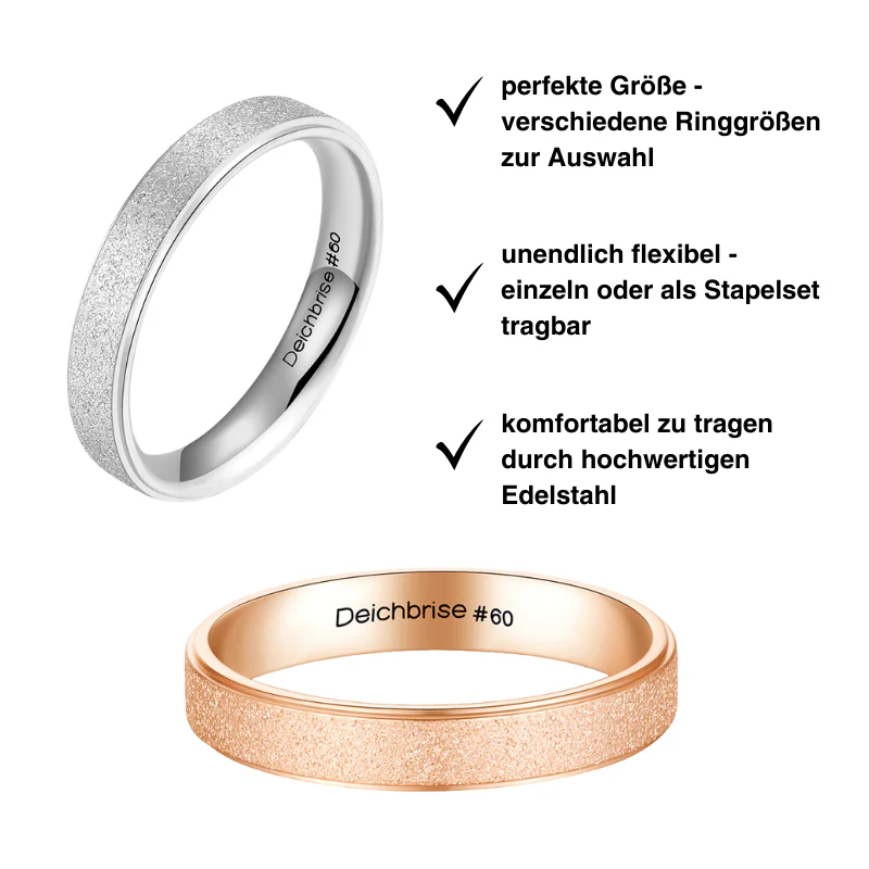 Edelstahl Ring sandgestrahlt 4mm (Stapelring) - Image 7