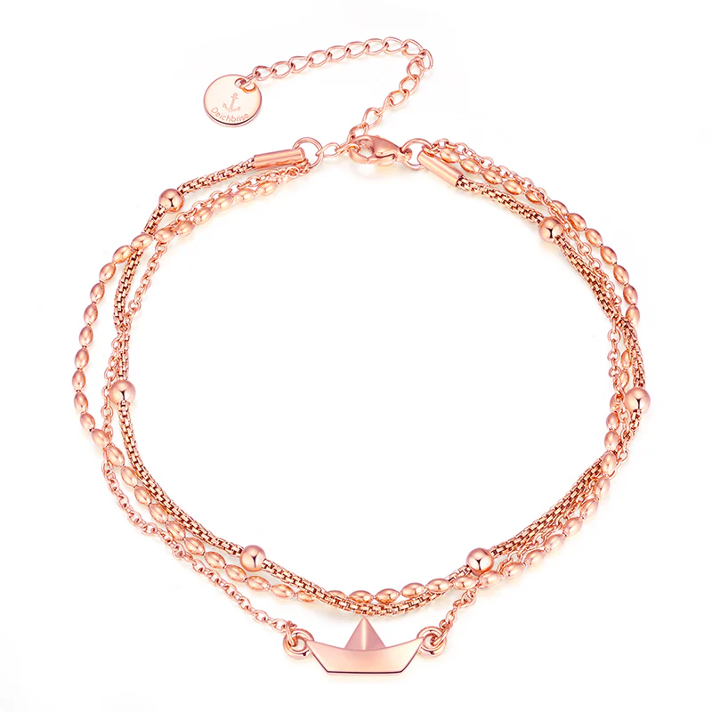 Fußkettchen aus Edelstahl Papierschiffchen - Image 5