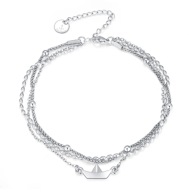 Fußkettchen aus Edelstahl Papierschiffchen - Image 6