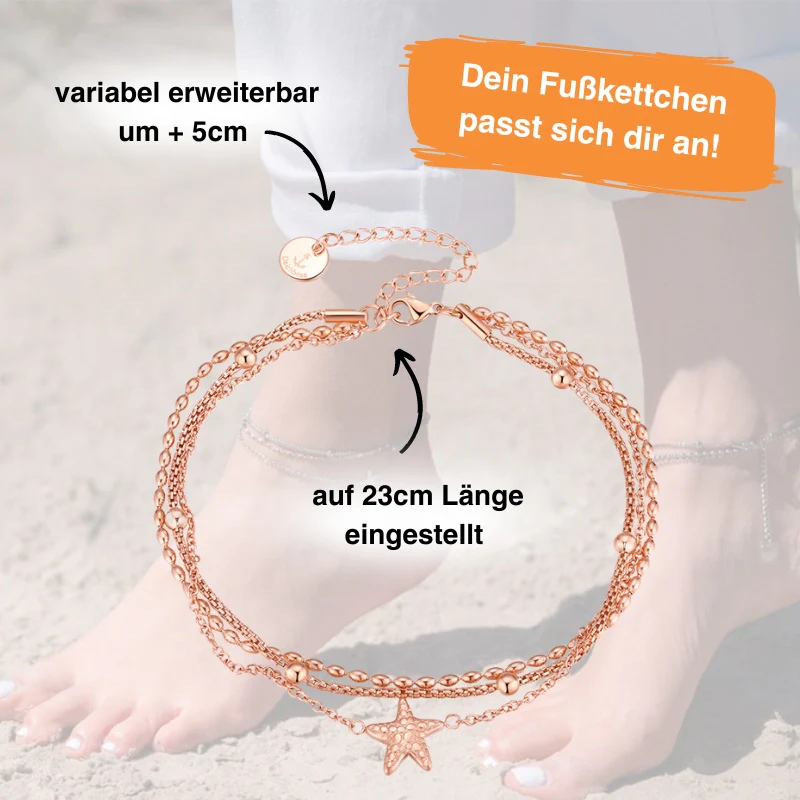 Fußkettchen aus Edelstahl Seestern - Image 5