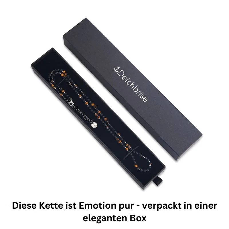 Kette Black Beach (6mm) mit Onyx, Tiger-Eye und Edelstahl-Beads (mit Rund-Karabiner) - Image 10