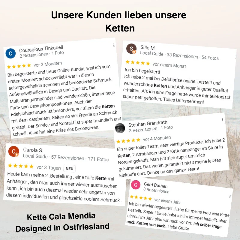 Kette Cala Mendia mit Picture Jasper, Apaptit und Edelstahl-Beads (mit Rund-Karabiner) - Image 7