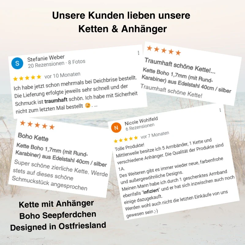 Kette mit Anhänger Boho Seepferdchen - Image 5