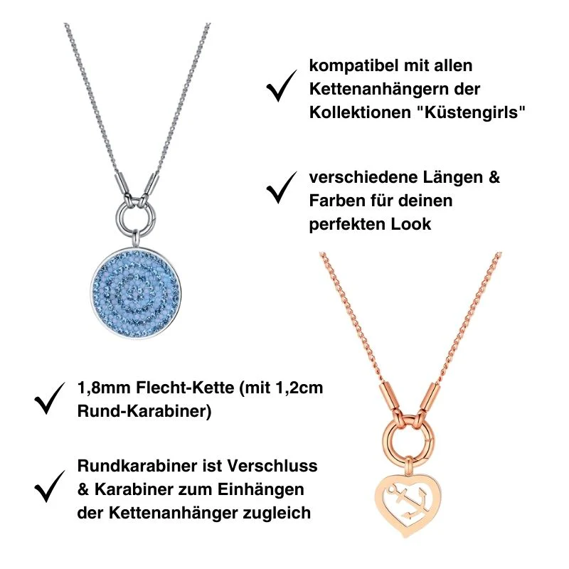 Kette Strandfein 1,8mm (mit Rund-Karabiner) aus Edelstahl - Image 4