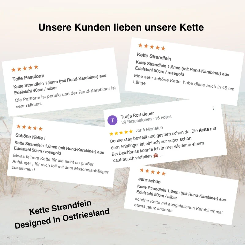 Kette Strandfein 1,8mm (mit Rund-Karabiner) aus Edelstahl - Image 6