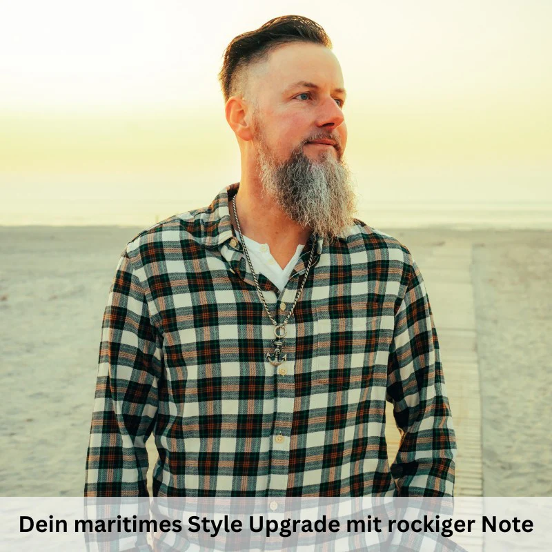 Kettenanhänger Big Anker mit Totenkopf aus Edelstahl - Image 3