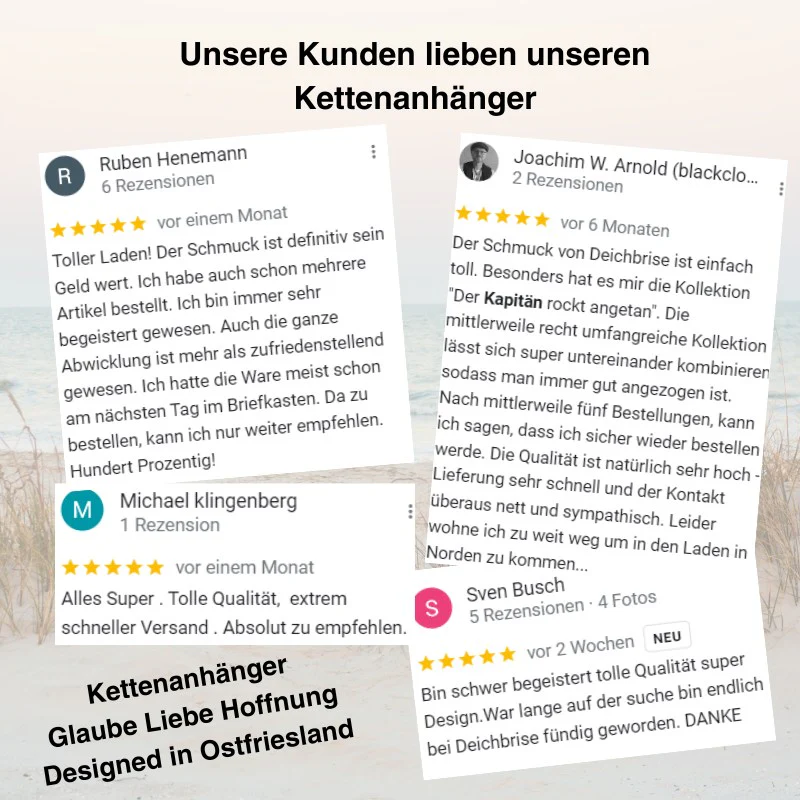 Kettenanhänger Glaube Liebe Hoffnung aus Edelstahl (Kapitän rockt) - Image 6