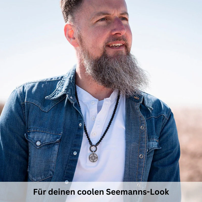 Kettenanhänger Kompass aus Edelstahl - Image 3