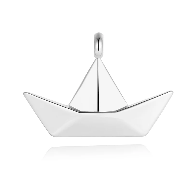 Kettenanhänger Papierschiffchen (groß) aus Edelstahl - Image 8