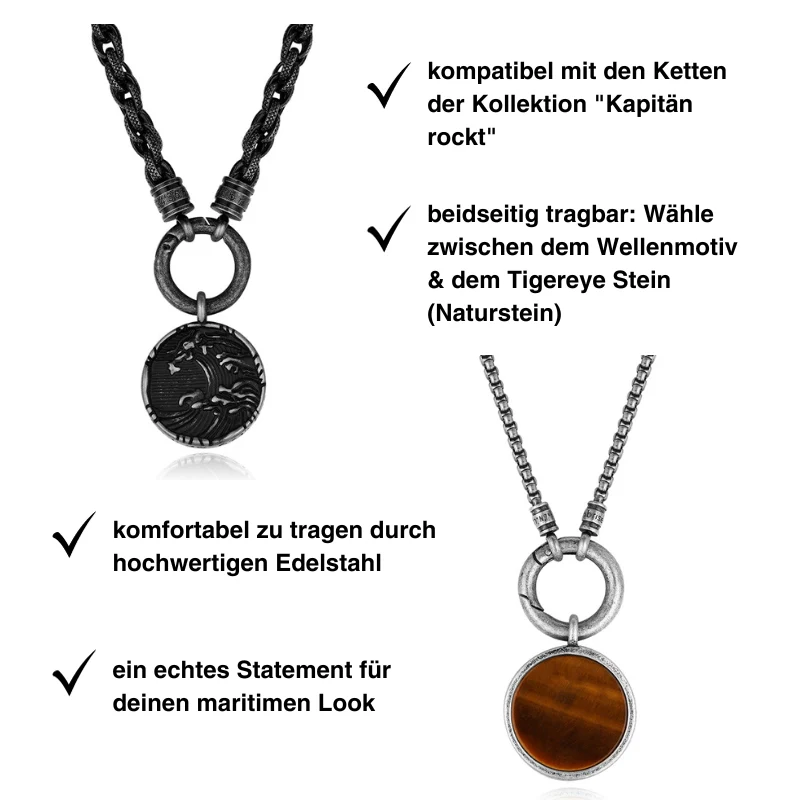 Kettenanhänger Wellenritt (beidseitig Tragbar) aus Edelstahl - Image 3