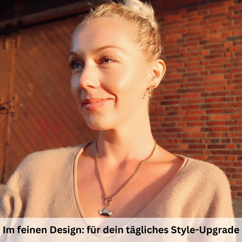 Ohrstecker Papierschiffchen aus Edelstahl - Image 3