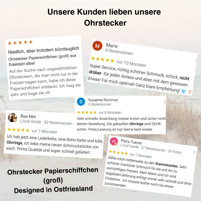 Ohrstecker Papierschiffchen aus Edelstahl - Image 6