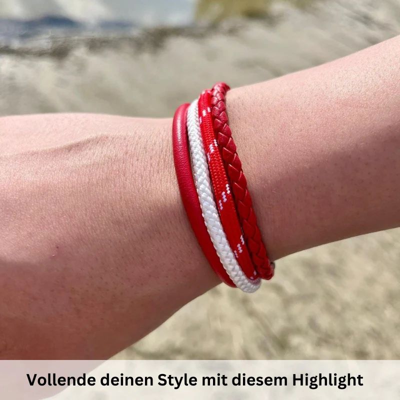 Leder & Segelseil Armband Grenzenlos (Multistrang) - Image 3