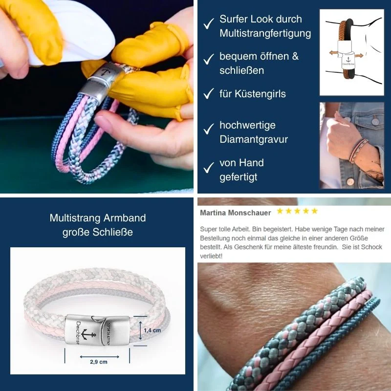 Leder & Segeltau Armband Pellworm (Multistrang) - Image 5