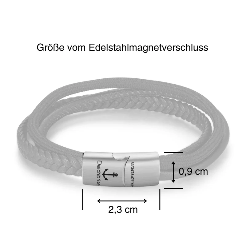 Leder & Segeltau Armband Small Rocky (Multistrang) - Image 6