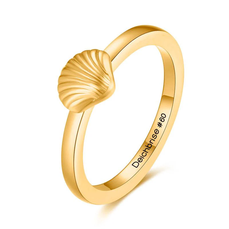 Muschel Ring aus Edelstahl (Stapelring) - Image 9