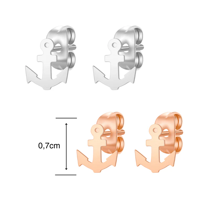 Ohrstecker Anker aus Edelstahl - Image 5