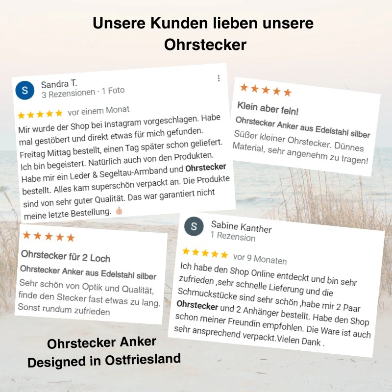 Ohrstecker Anker aus Edelstahl - Image 9