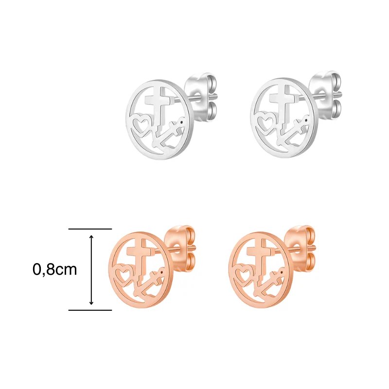 Ohrstecker Glaube Liebe Hoffnung aus Edelstahl - Image 5