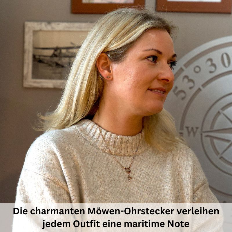 Ohrstecker Möwe aus Edelstahl - Image 4