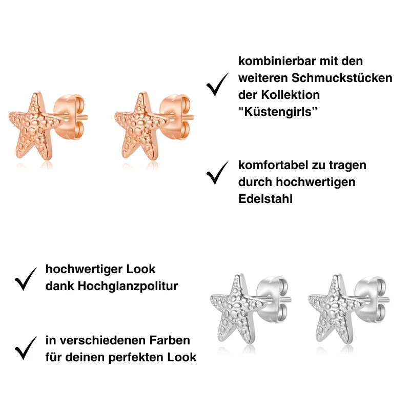 Ohrstecker Seestern aus Edelstahl - Image 4