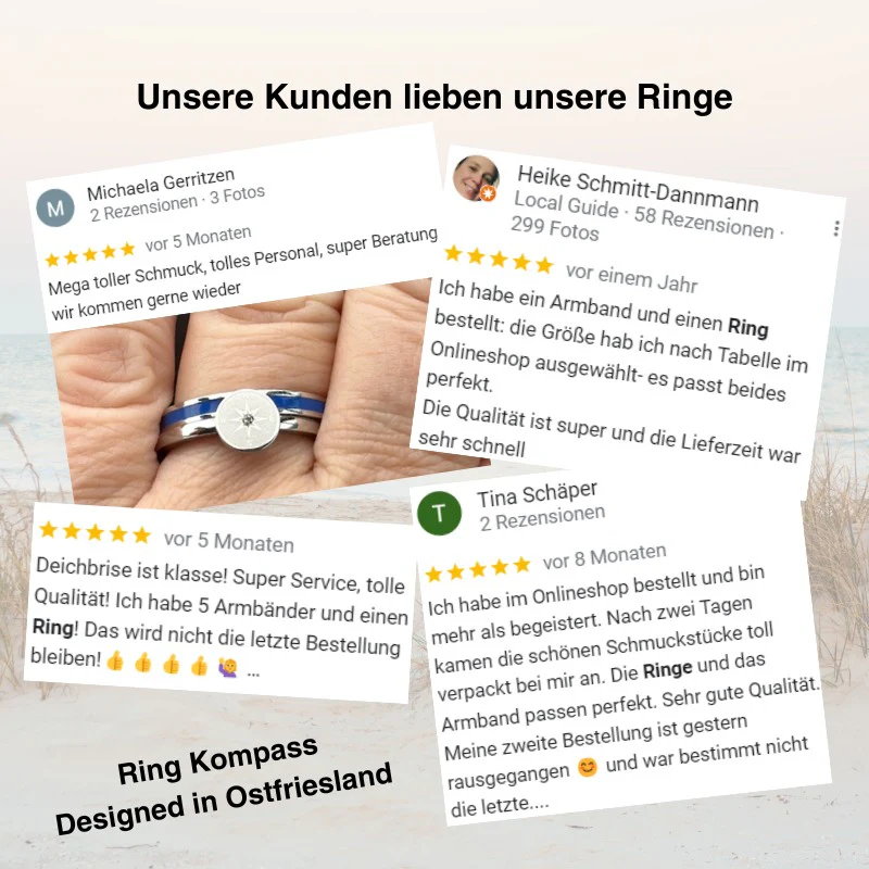 Ring Kompass aus Edelstahl (Stapelring) - Image 12