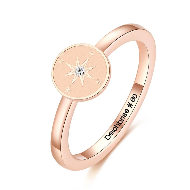 Ring Kompass aus Edelstahl (Stapelring) - Image 3