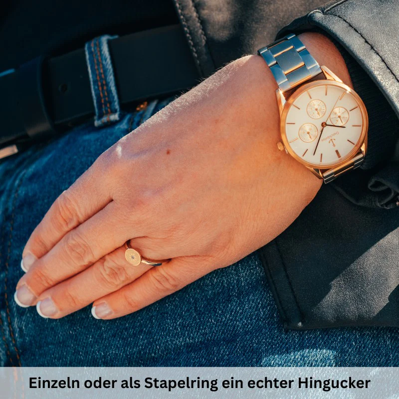 Ring Kompass aus Edelstahl (Stapelring) - Image 6