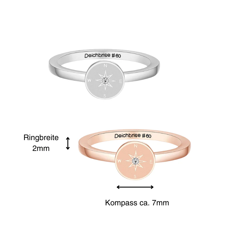 Ring Kompass aus Edelstahl (Stapelring) - Image 7
