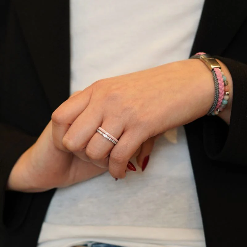 Ring Rosa aus Keramik (Stapelring) - Image 3
