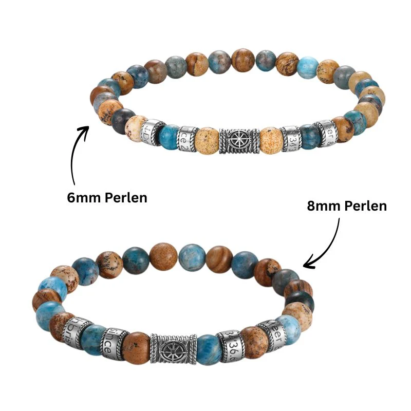 Armband Cala Mendia Edelstahl, Picture Jasper & Apatit - Image 6