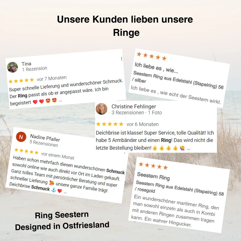 Seestern Ring aus Edelstahl (Stapelring) - Image 6