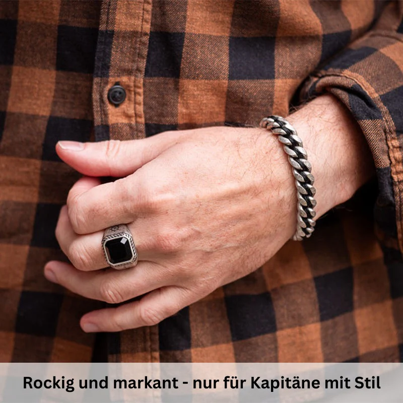 Siegelring Seeräuber (Onyx/Sodalith und Edelstahl) - Image 10