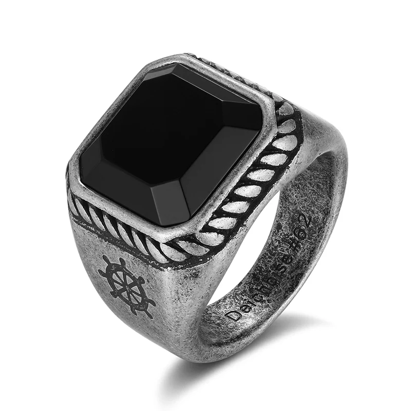 Siegelring Seeräuber (Onyx/Sodalith und Edelstahl) - Image 5