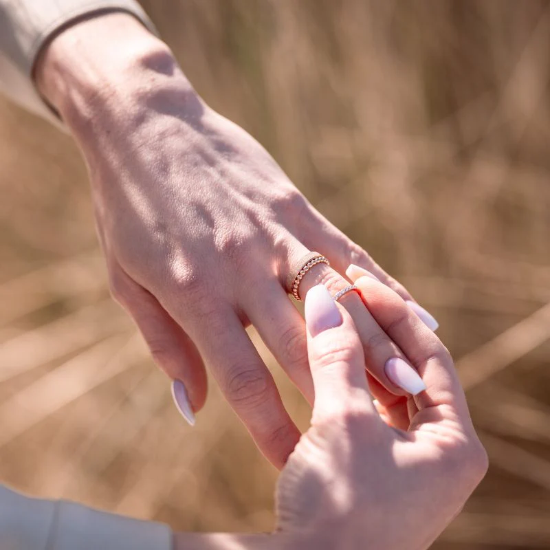 Stapelring-Set Wellenglitzern - Image 4